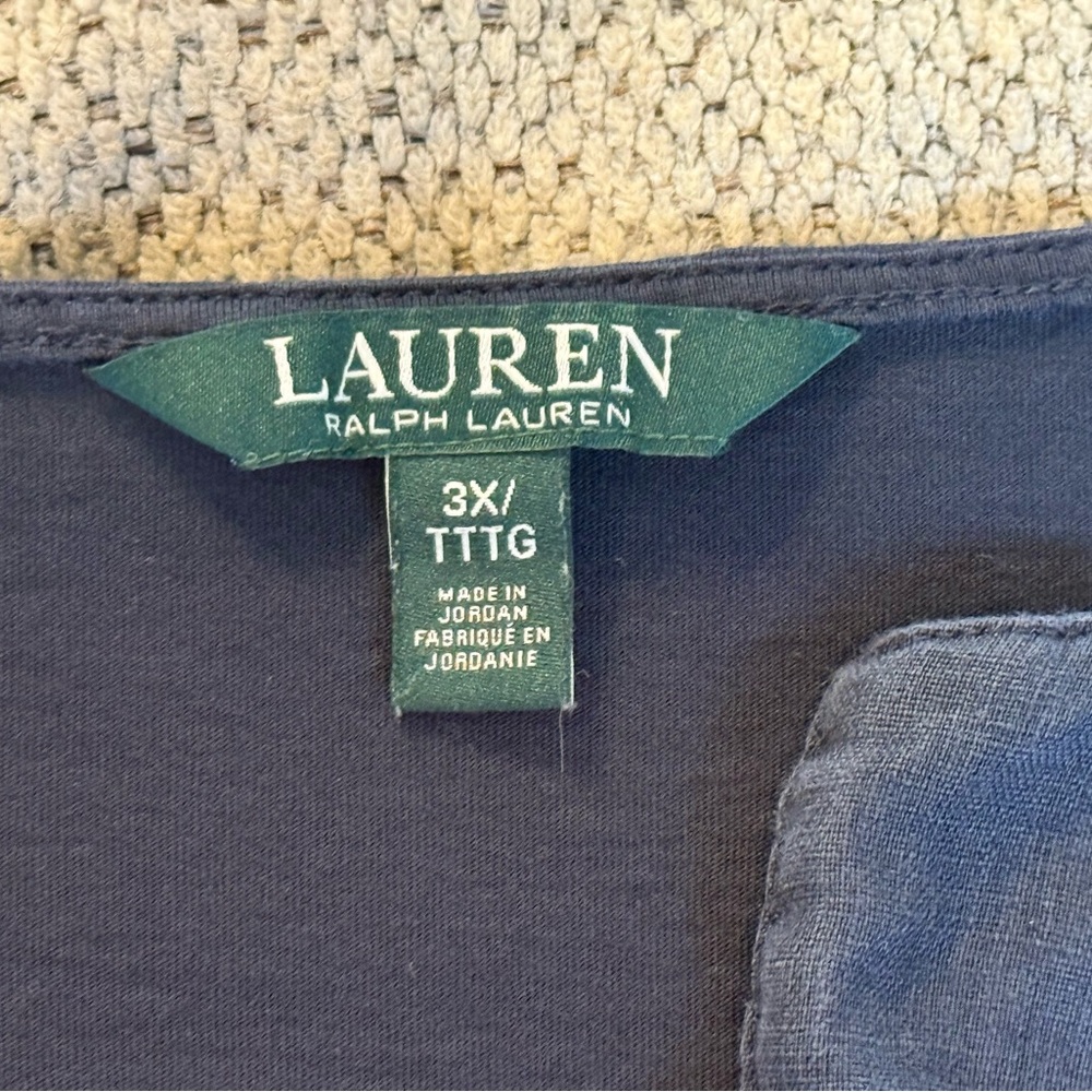 Lauren Ralph Lauren Tunic Womens 3X Black Pullover Blouse - Picture 4 of 12